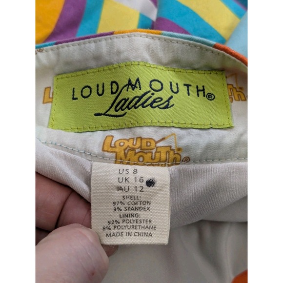 Loudmouth Skort Skirt Womens 8 Art Abstract Golf Colorful Pickleball Tennis 2830 - Picture 6 of 9